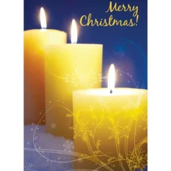 Merry Christmas Candles Greeting Cards