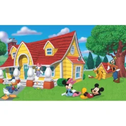 Mickey & Friends Chair Rail Wall Mural