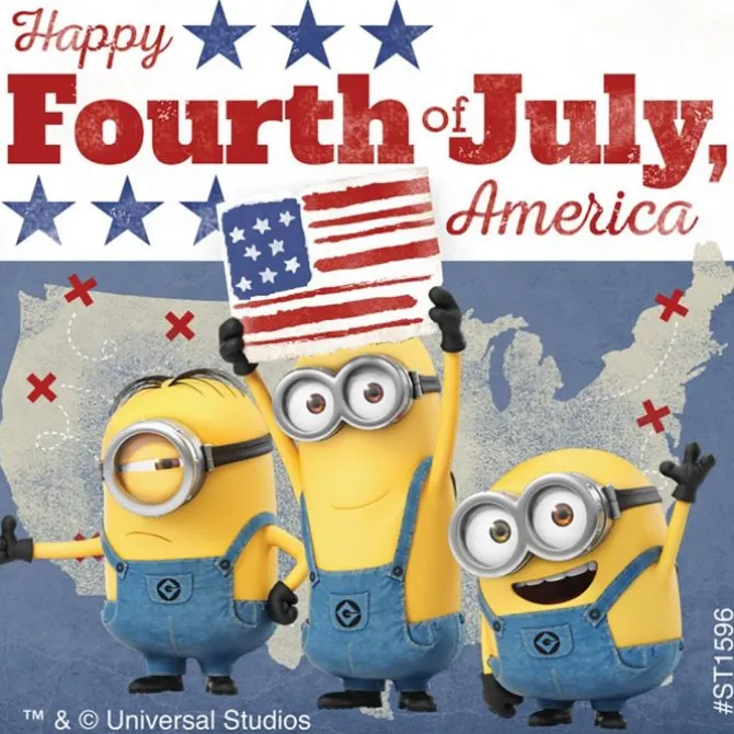 Minions 4th of July Stickers