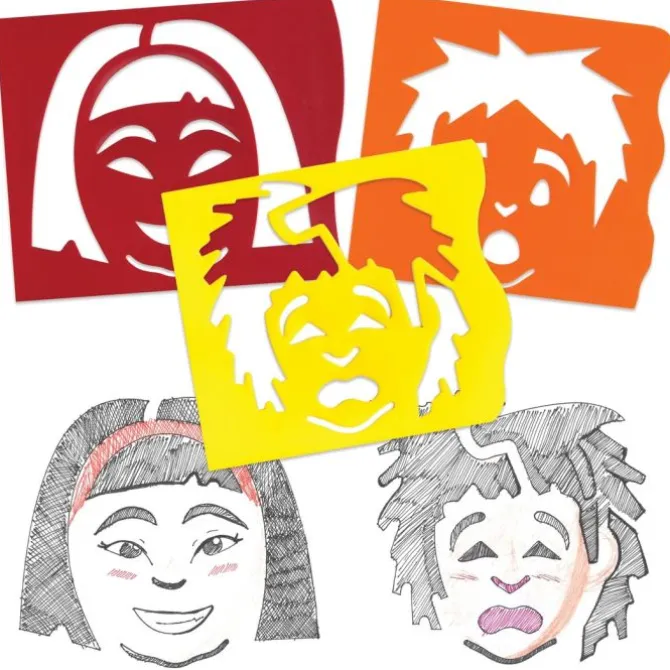 Mix and Match Emotion Stencils