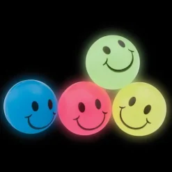 30mm Glow in the Dark Smiley Face Bouncing Balls