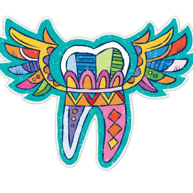 Modern Art Tooth Wall Decal