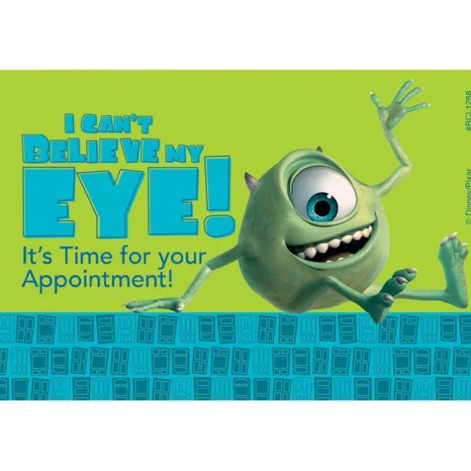 Monsters, Inc. Eye Appointment Recall Cards