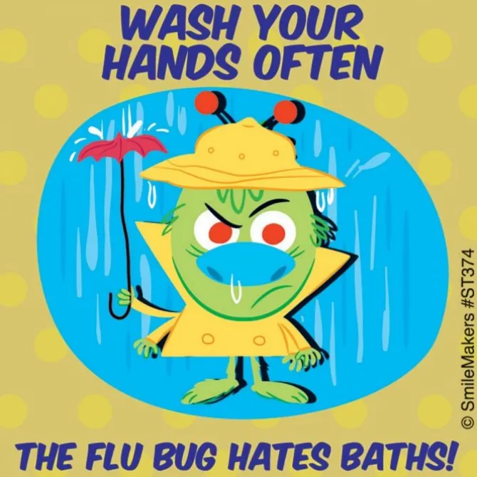 Mr. Flu Bug Stickers