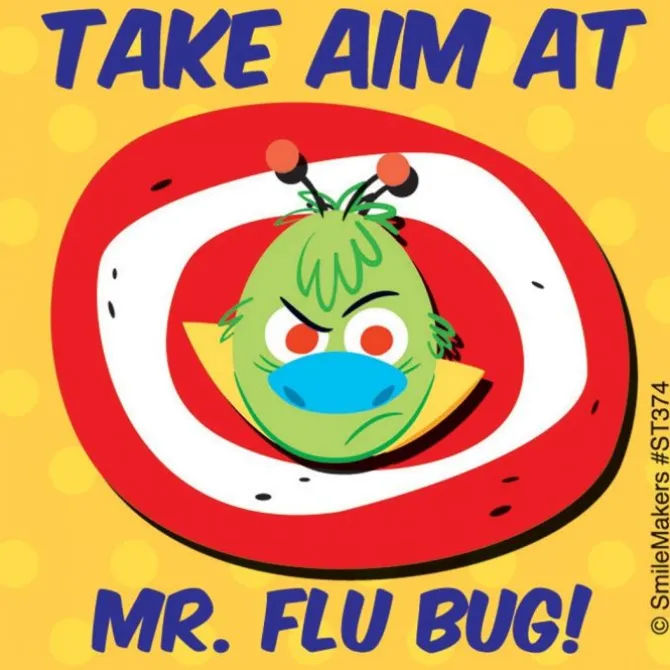 Mr. Flu Bug Stickers