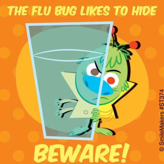 Mr. Flu Bug Stickers