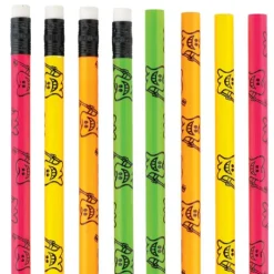 Neon Smiley Tooth Pencils