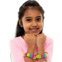 Neon Wooly Ball Bracelets
