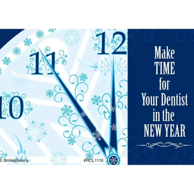 New Year Dentist Recall Cards