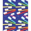 Painted Toothbrushes Laser Cards