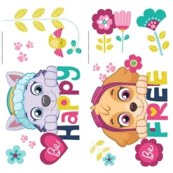 Paw Patrol Skye & Everest Be Happy Quote Wall Decals