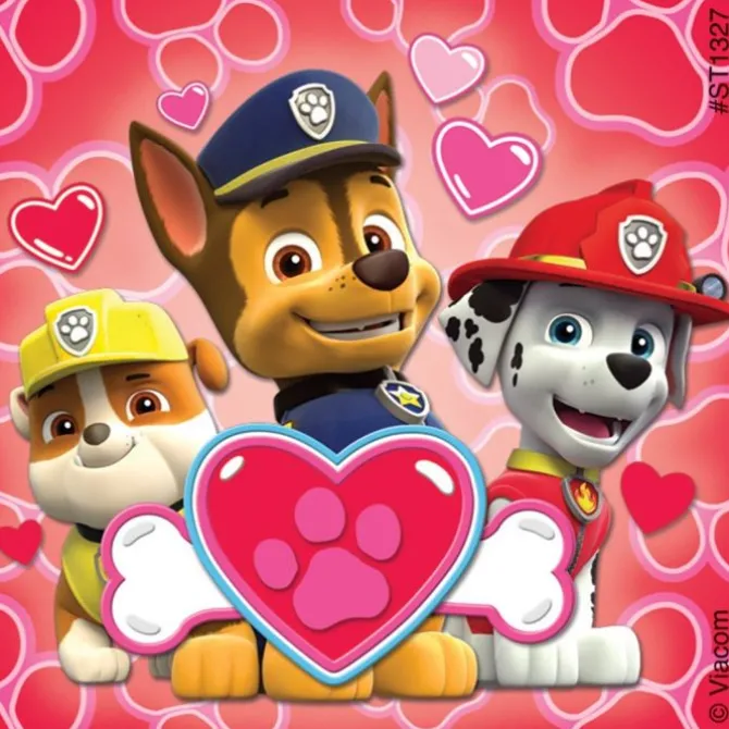 PAW Patrol Valentine Stickers