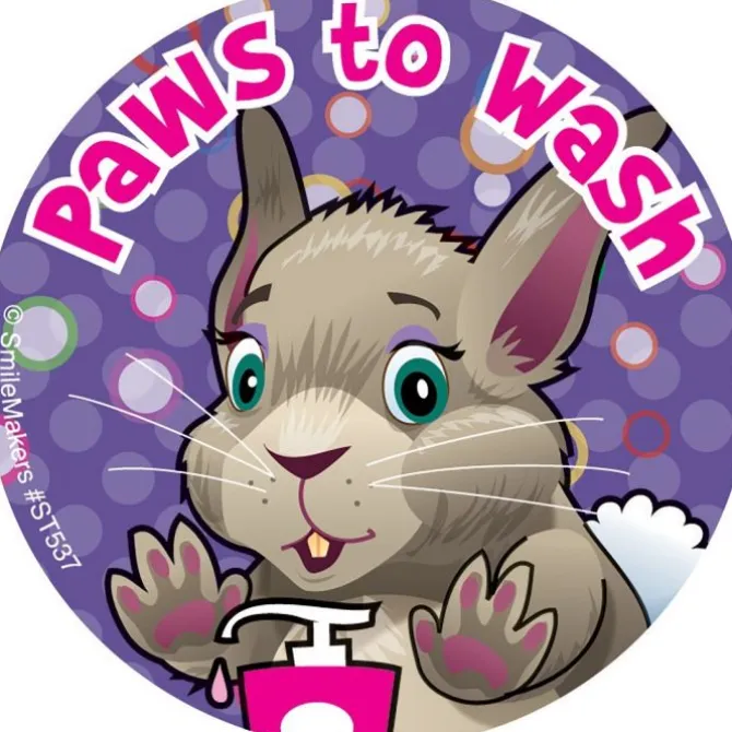 Paws to Wash Stickers