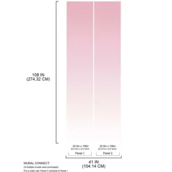 Pink Aura Ombre Peel & Stick Wallpaper Mural