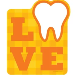 Plaid Love Tooth Wall Decal