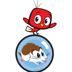 Playful Pets Bird and Hamster Wall Decal