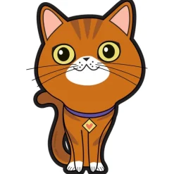 Playful Pets Sitting Cat Wall Decal