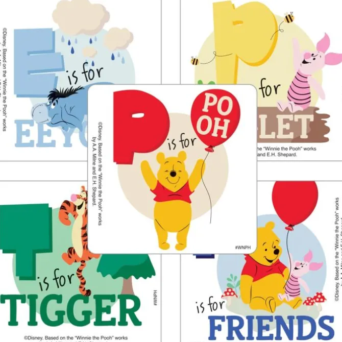 Playful Pooh Stickers