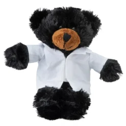 Plush 8" Black Bears with Custom Doctor Coat