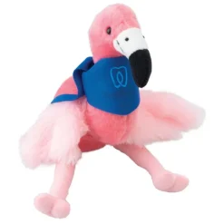 Plush 8" Pink Flamingos with Custom Bandanas