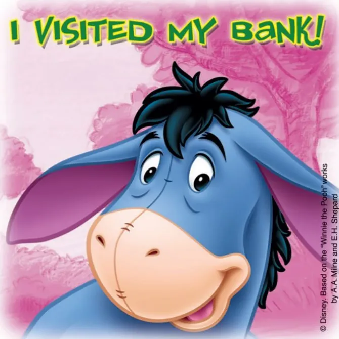 Pooh Bank Stickers