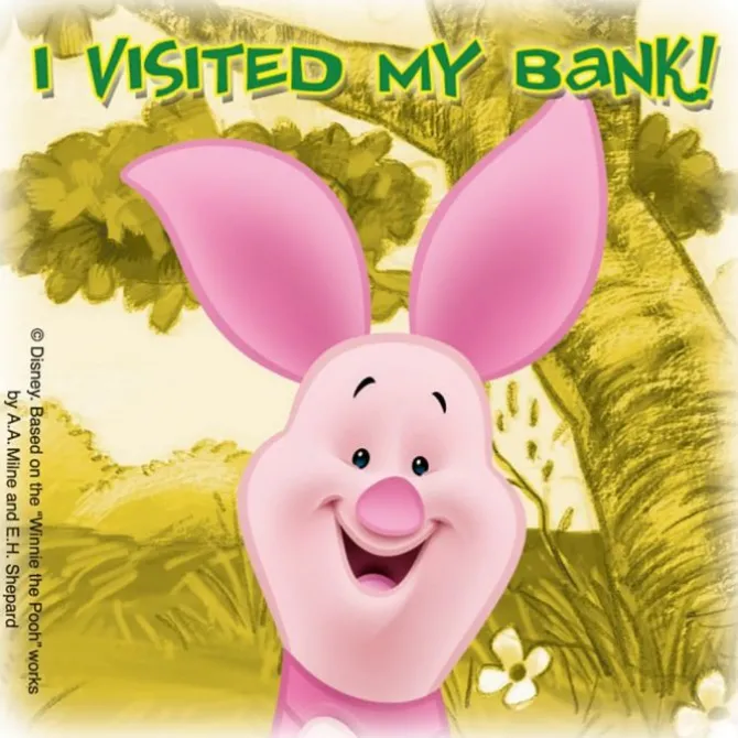 Pooh Bank Stickers