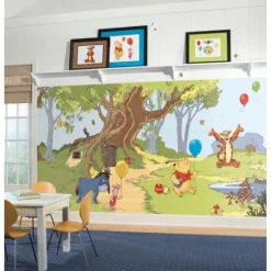 Pooh & Friends Chair Rail Wall Mural