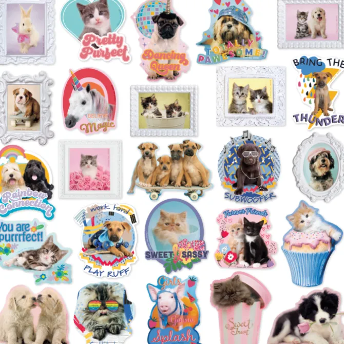 Rachael Hale Fuzzy Friends Vinyl Decals