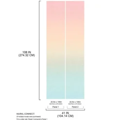 Rainbow Aura Ombre Peel & Stick Wallpaper Mural