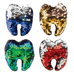 Reversible Sequin Glitter Plush Tooth