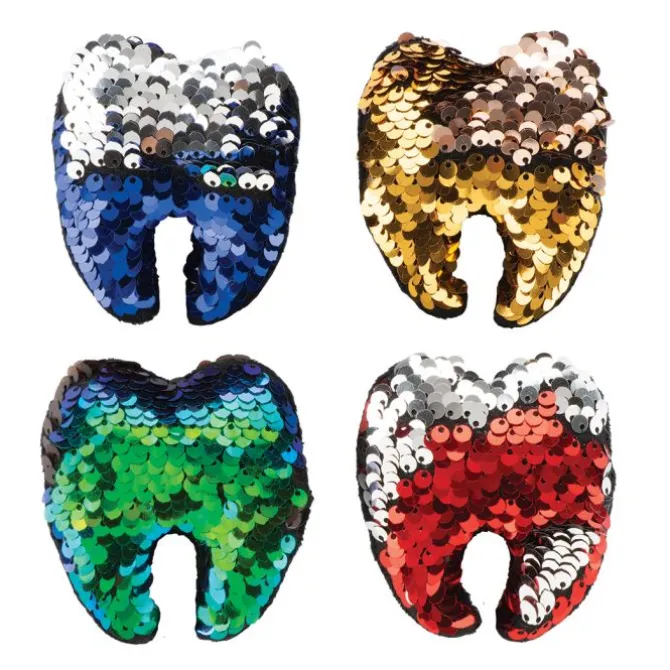 Reversible Sequin Glitter Plush Tooth