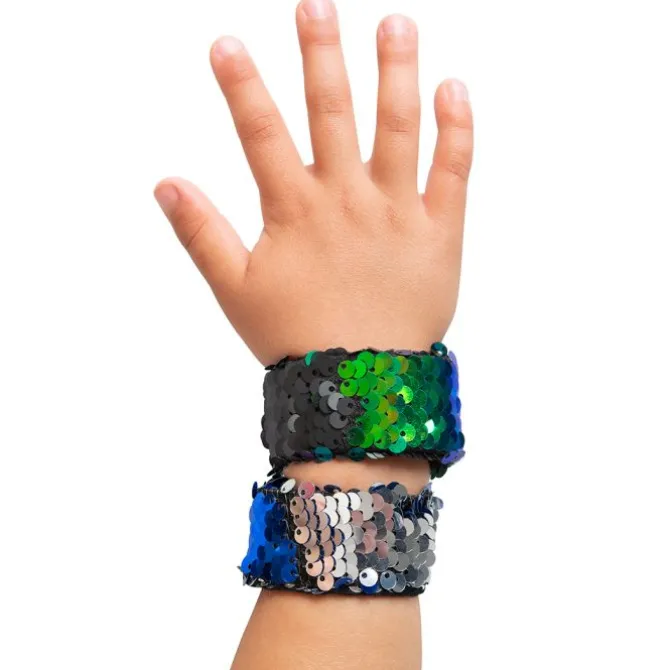 Reversible Sequins Slap Bracelets