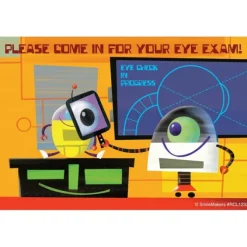 Robot Eye Exam Recall Cards
