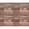 Rustic Hello Dental Laser Recall Cards