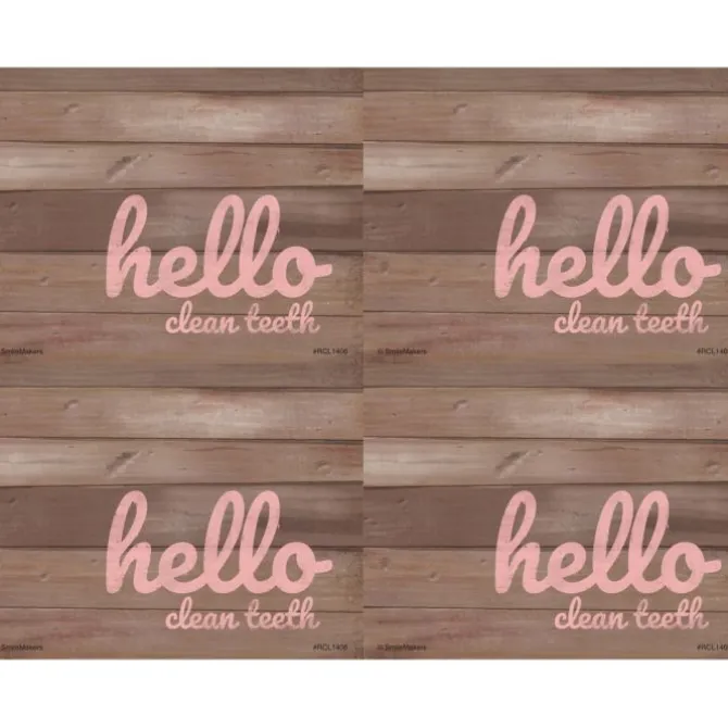 Rustic Hello Dental Laser Recall Cards
