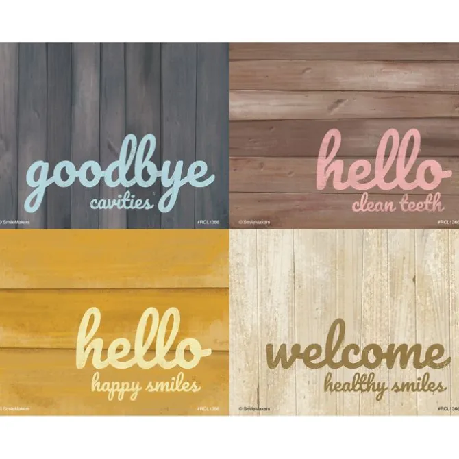 Rustic Script Dental Laser Recall Cards