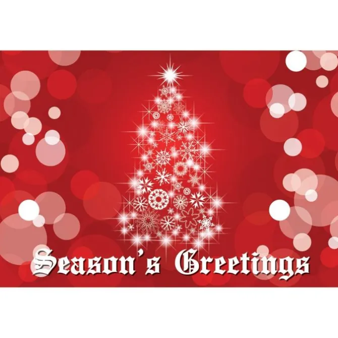 Season's Greetings Lit Tree Greeting Cards