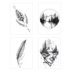 Serene Nature Temporary Tattoos