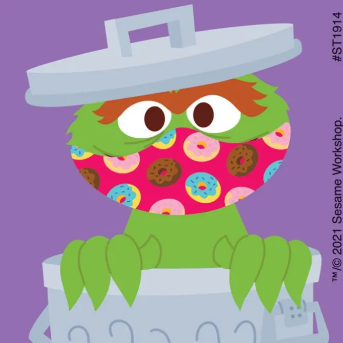 Sesame Street in Masks Stickers