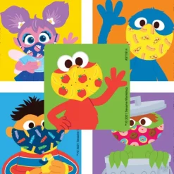 Sesame Street in Masks Stickers