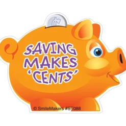 Shaped Piggy Bank Stickers