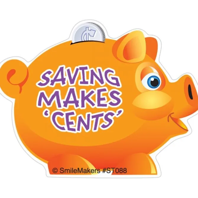 Shaped Piggy Bank Stickers