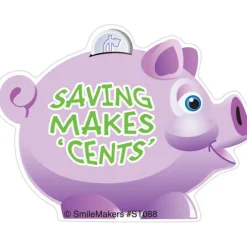 Shaped Piggy Bank Stickers