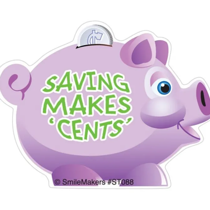Shaped Piggy Bank Stickers