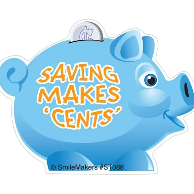 Shaped Piggy Bank Stickers