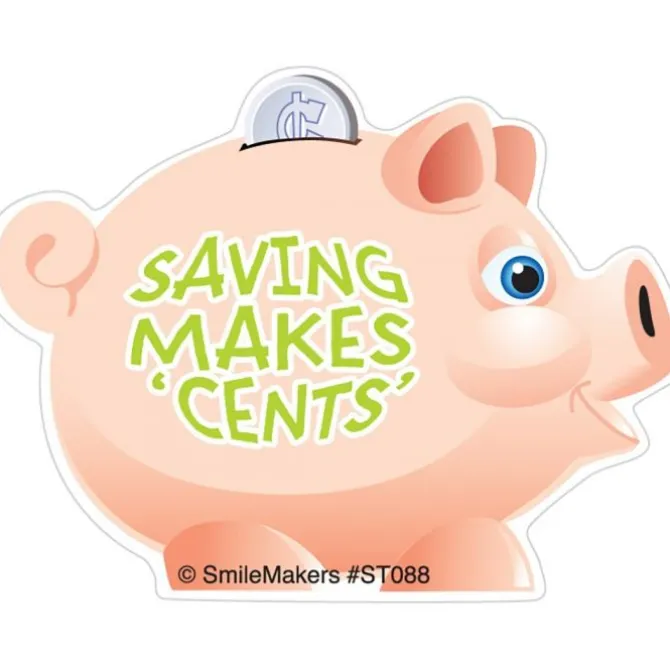 Shaped Piggy Bank Stickers