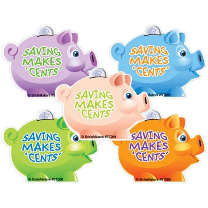 Shaped Piggy Bank Stickers