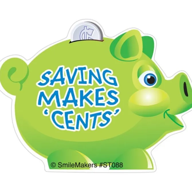 Shaped Piggy Bank Stickers