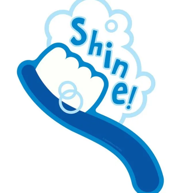 Shine Toothbrush Wall Decal