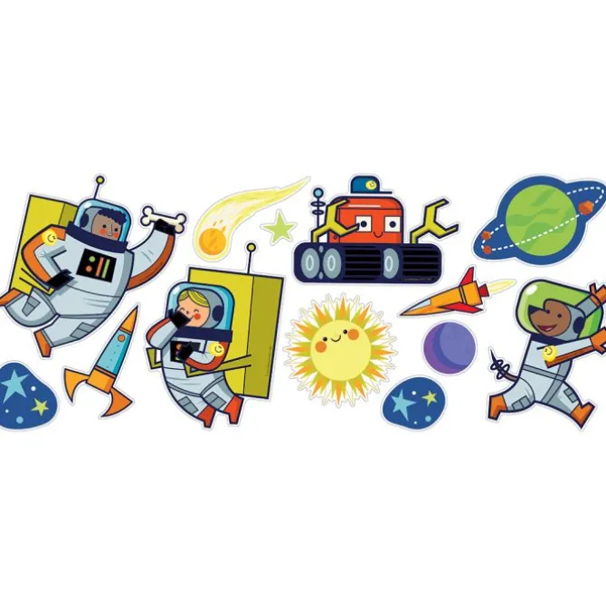 Silly Space Assorted Wall Decals